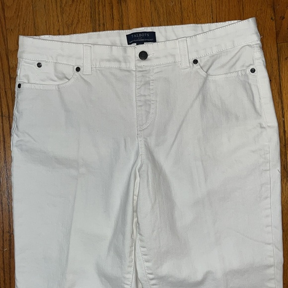 Talbots Simply Flattering Classic White Denim Jeans Size 14P - Picture 3 of 8